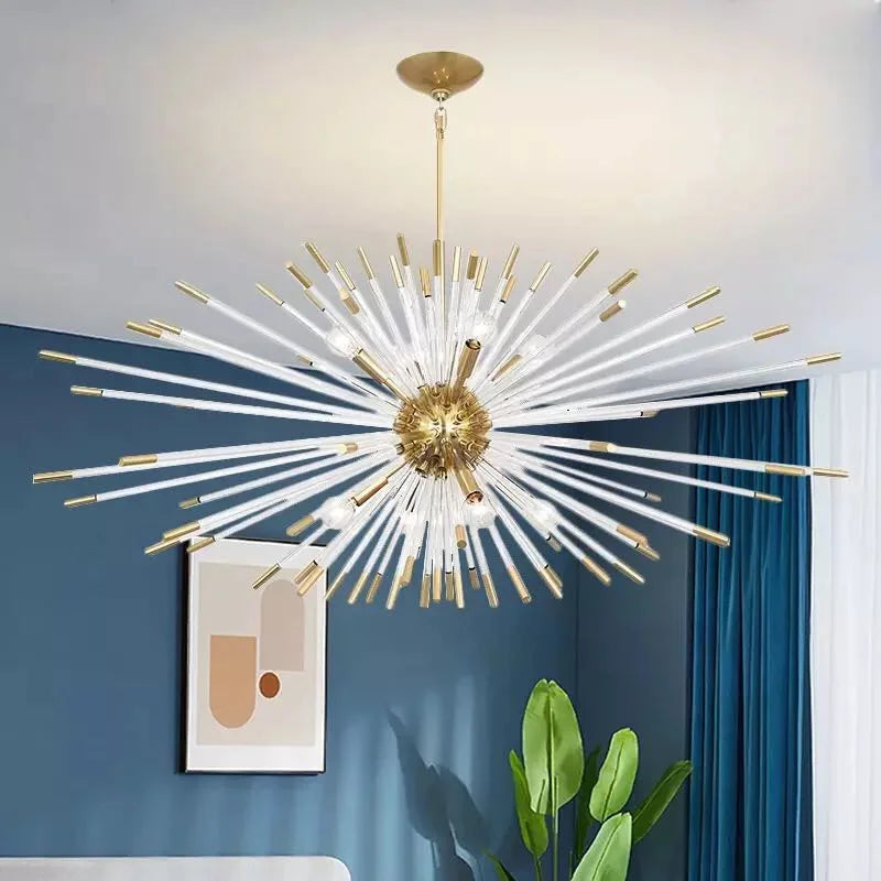Lustre de Luxe Nouveau : Design Cristal Pissenlit LED Suspendu