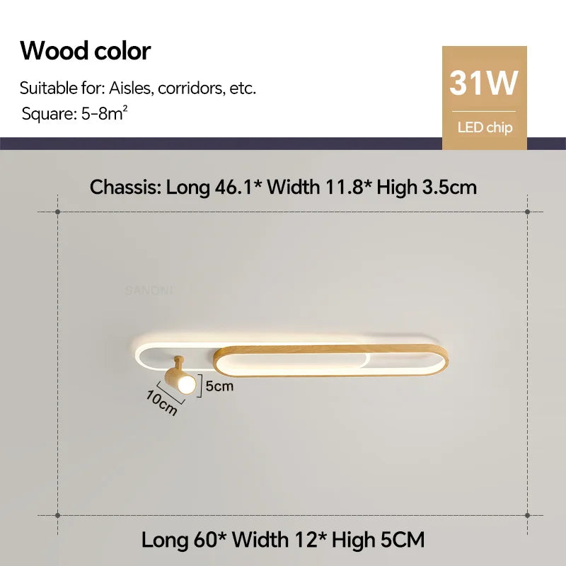Plafonnier LED moderne avec projecteur pour décoration intérieure