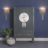 Applique murale LED en tissu avec cercle créatif en fer - Éclairage moderne de qualité