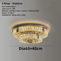 Plafonnier LED Rond Design Nordique en Acier Inoxydable - Nouveau Modèle Prestige
