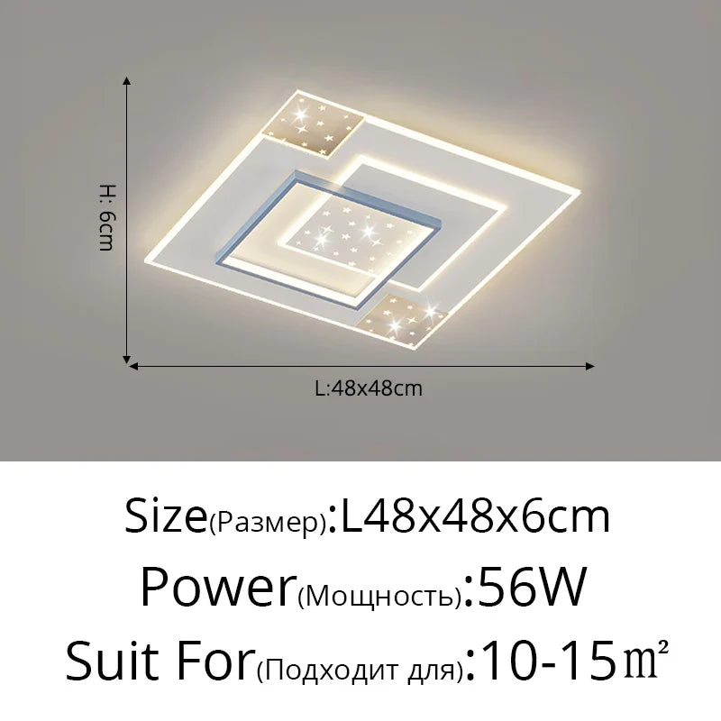 Plafonniers LED Modernes Encastrés - Style Nordique Minimaliste Étoilé