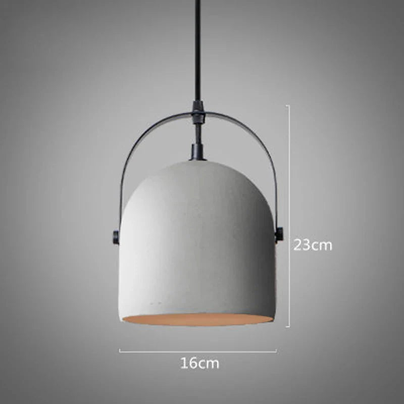 Suspension minimaliste en béton rétro avec éclairage LED innovant