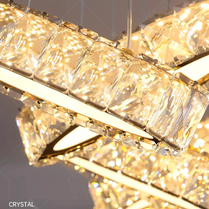 Lustre de maison moderne: Éclairage de plafond LED en cristal