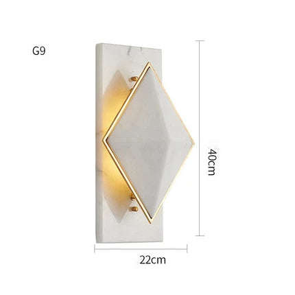 Applique murale LED moderne en marbre pour hôtel et café, style Internet.