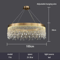 Plafonnier LED Moderne en Cristal - Luminaire Décoratif d'Intérieur