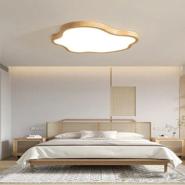 Plafonnier LED bois nordique moderne