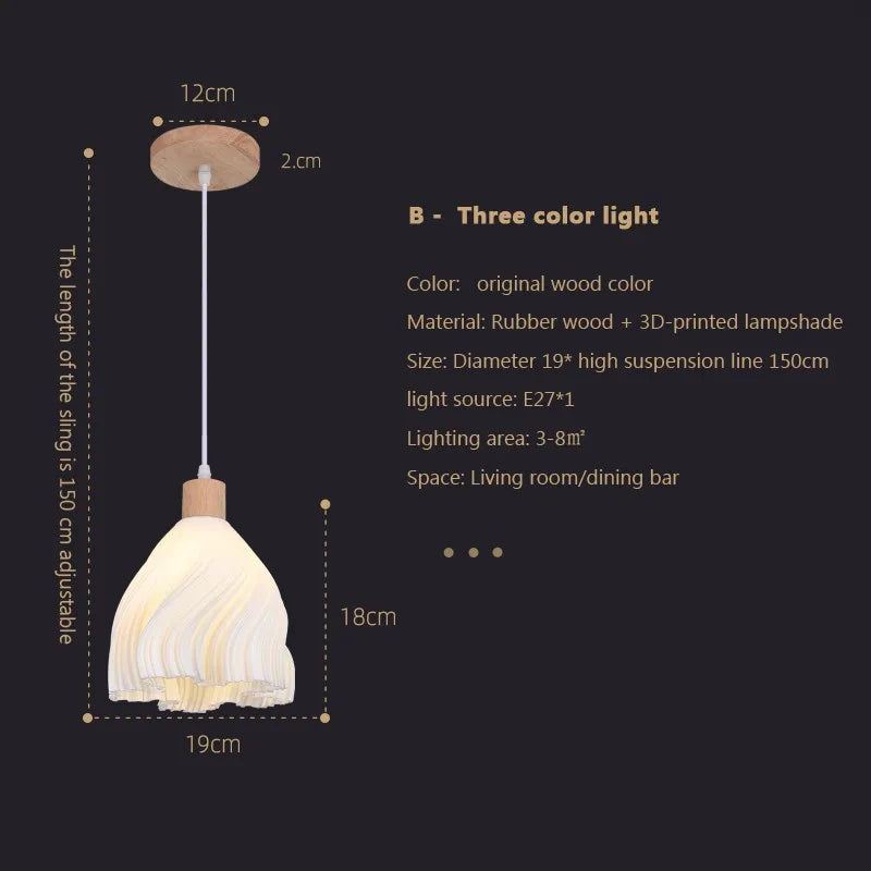 Suspension LED en verre au design nordique contemporain