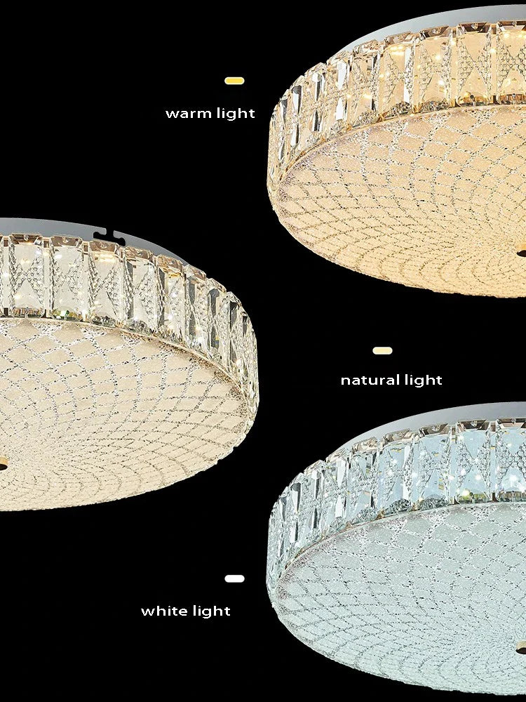 Plafonnier LED de luxe en cristal et design moderne - Édition 2024