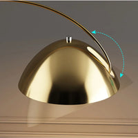 Lampadaire Arc en Métal Chromé Minimaliste Modern.