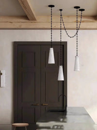 Plafonnier LED Suspendu en Marbre Sur-Mesure 2024 - Luxe Illuminé