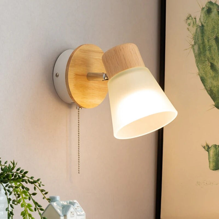 Applique murale LED nordique en verre "Lumière boréale"