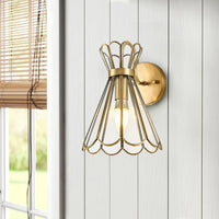 Applique murale LED de luxe en cuivre massif