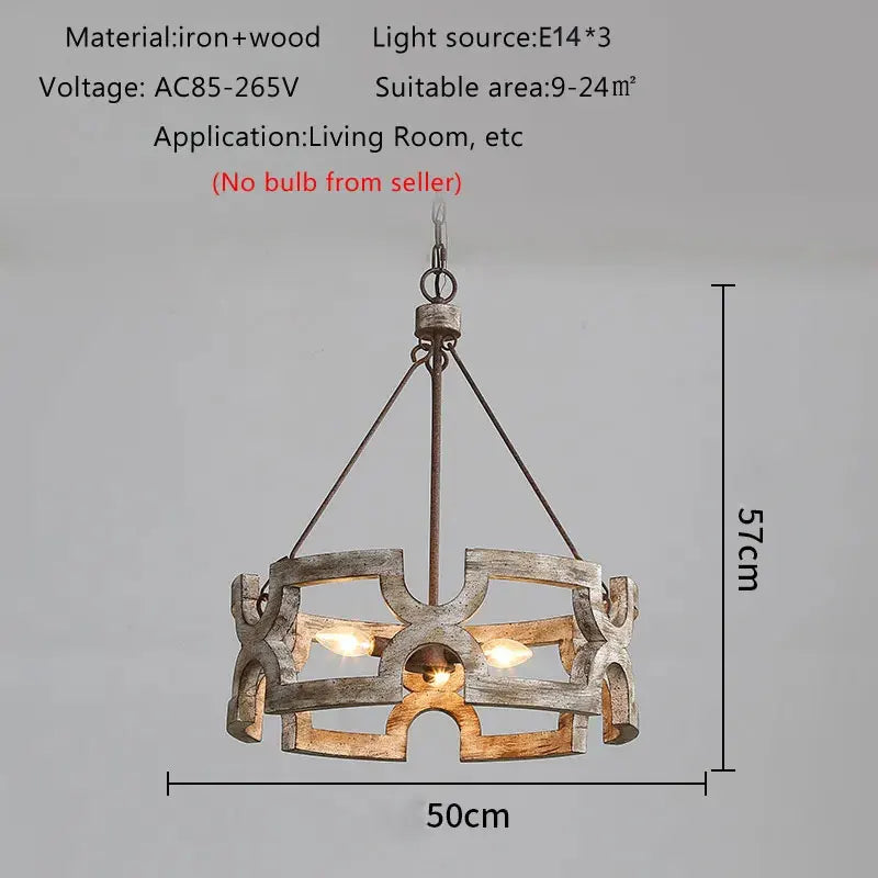 Lustre en bois RusticTouch