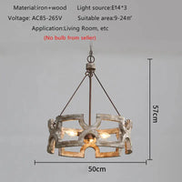 Lustre en bois RusticTouch