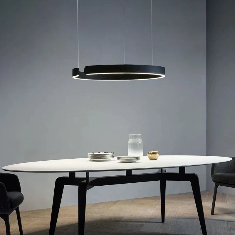 Lustre Anneau Nordique LED Réglable pour Salle à Manger - Collection Maison Luminaires