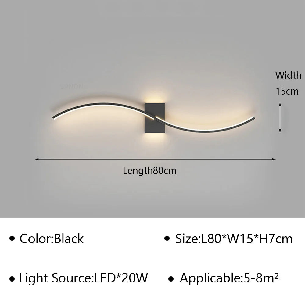 Applique Murale LED Moderne pour Salon et Chambre - Luminaire Design Grid TV Wall Lamp - Décoration Intérieure Chic