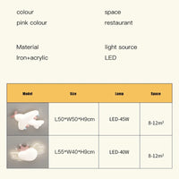 Plafonnier LED Avion Cœur Nordique - Protection des Yeux