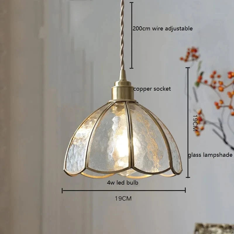IWHDLife Lampe à Main LED Moderne en Verre Cuivre Papillon