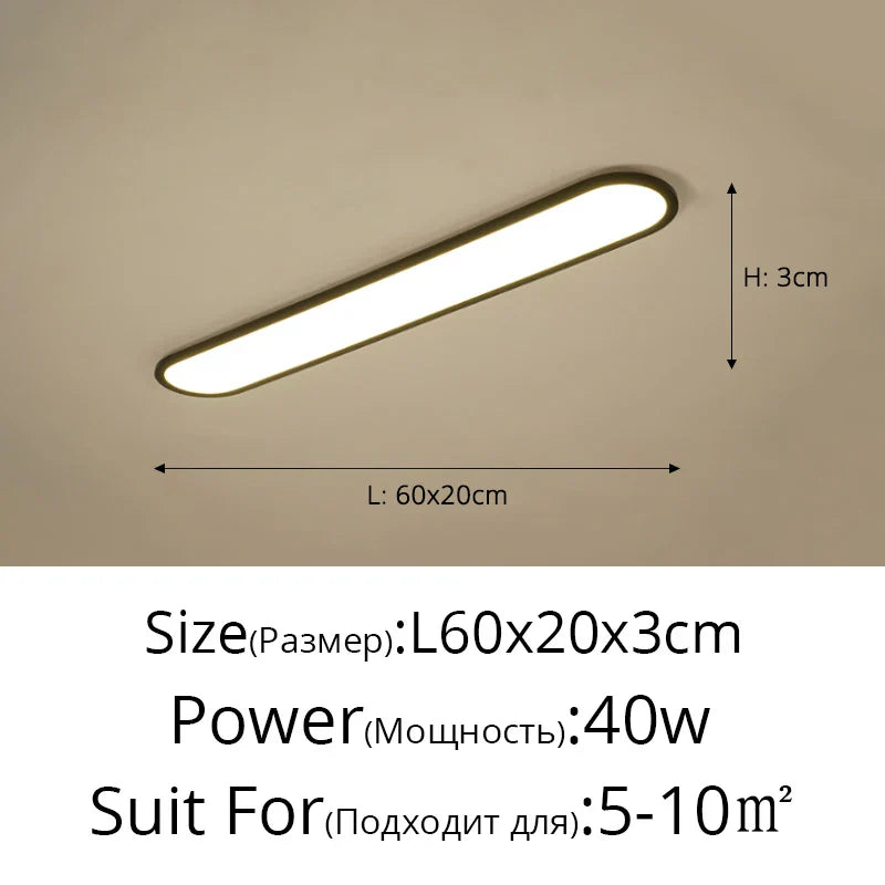 Lustre Moderne Nordique Rectangulaire LED pour Bar