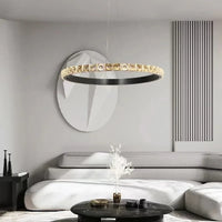 Lustre de luxe en cristal pour hôtel et villa - Élégance Intemporelle