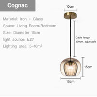 Suspension design nordique en verre - Collection Boule Moderne