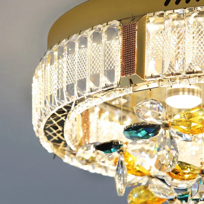 Plafonnier Luxe en Cristal pour Intérieur de Prestige