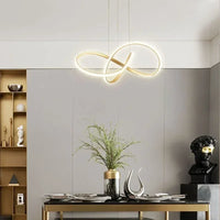 Lustre LED Design Moderne Doré - Luxe et Élégance