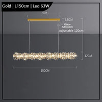 Lustre Led cristal K9 de luxeuspendu