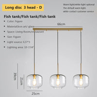 Lustre LED en verre industriel