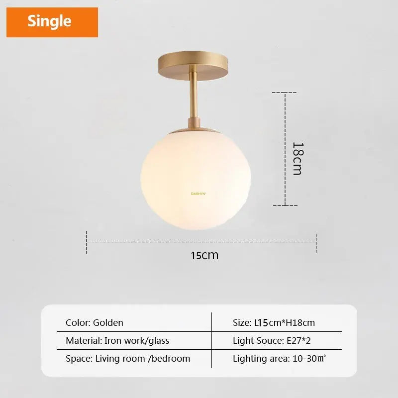 Lustre nordique en fer et verre pour une décoration moderne et créative
