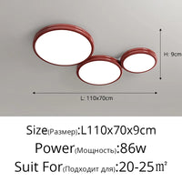 Plafonnier rond minimaliste LED pour éclairage intérieur
