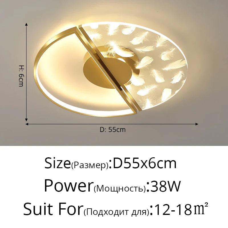 Lustre LED Plumes Acryliques: Éclairez votre intérieur