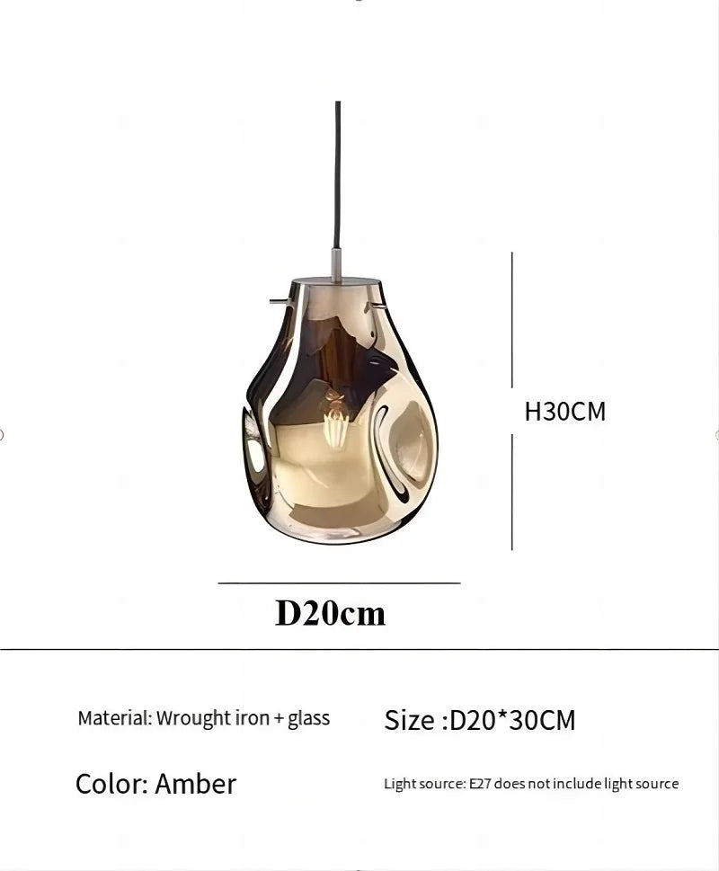 Suspension design moderne en verre LED nordique Macaron