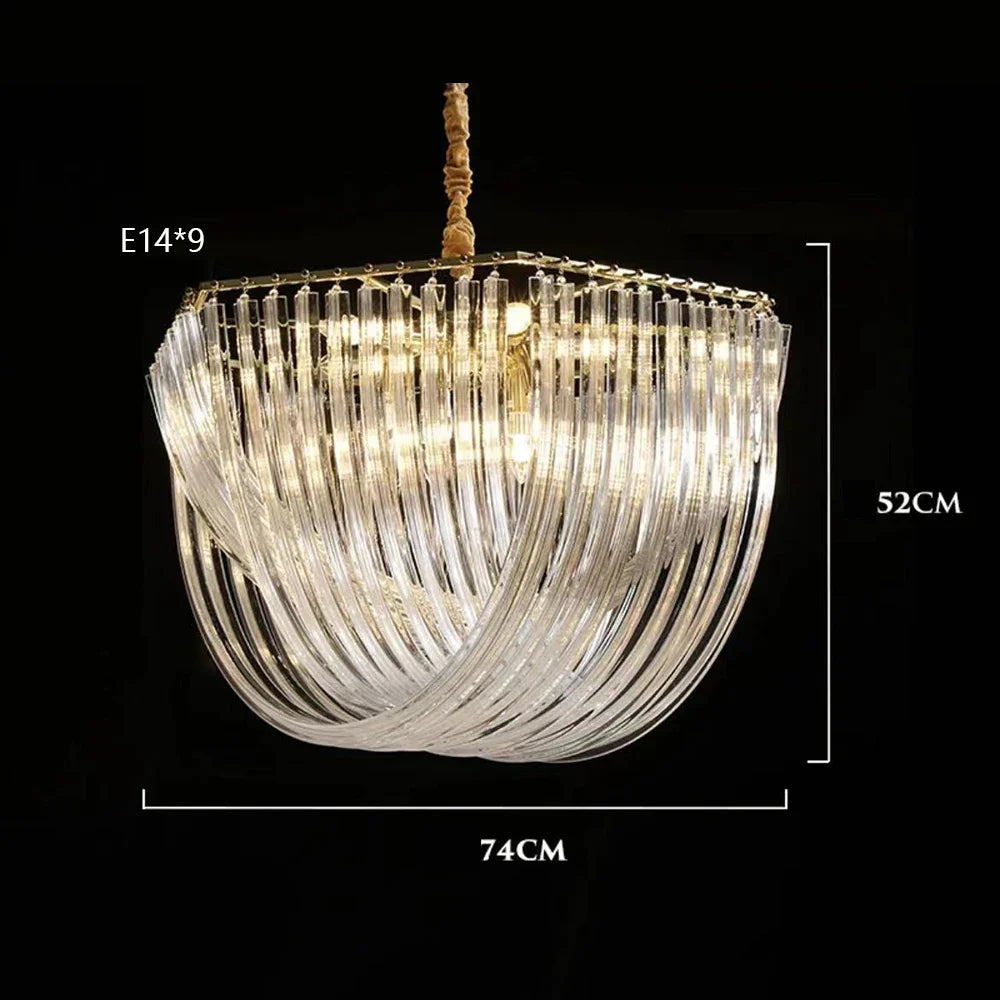 Lustres LED Nordiques Modernes en Verre