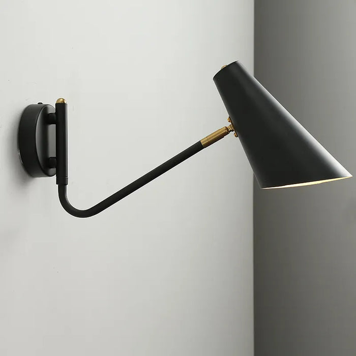 Applique murale rétro réglable Noir & Or LED E27