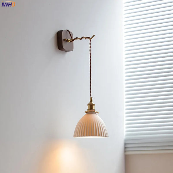 Applique Murale LED Noyer Cuivre - Élégance Moderne