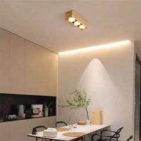 Plafonnier japonais en bois brut et minimaliste