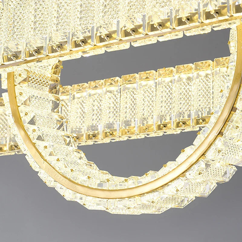Lustre LED en cristal fantaisie : Lumière suspendue modern.