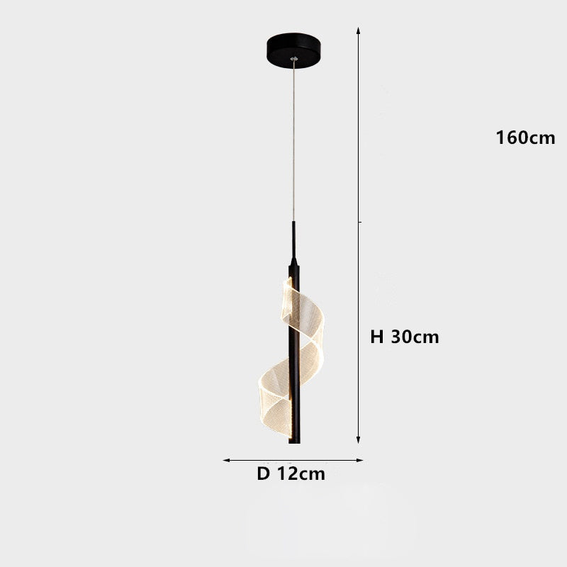 Suspension LED Ondulée Steal
