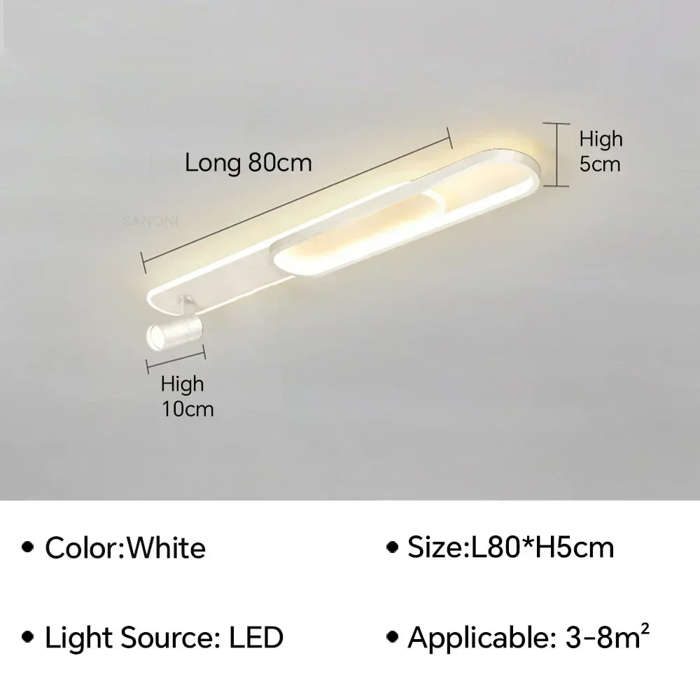 Plafonnier LED moderne avec projecteur pour décoration intérieure