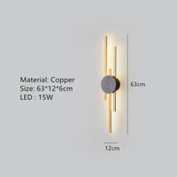 Applique murale LED minimaliste en laiton pour restaurant chic