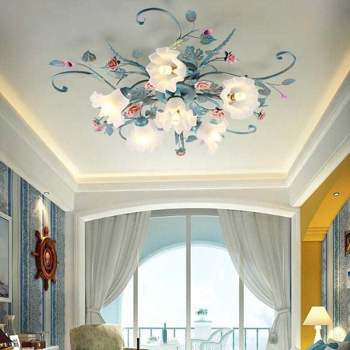 Plafonnier Fleur Chaud et Romantique pour Chambre de Princesse
