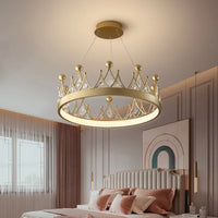 Lustre Moderne Couronne en Cristal pour Salle à Manger et Salon