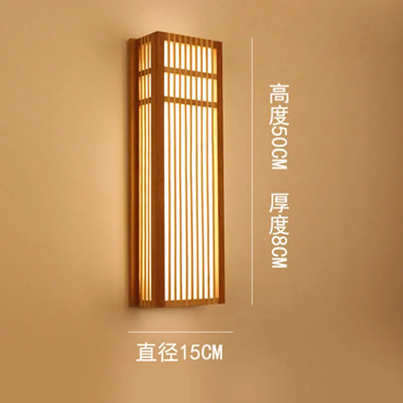 Applique murale LED en bambou naturel pour hôtel de luxe