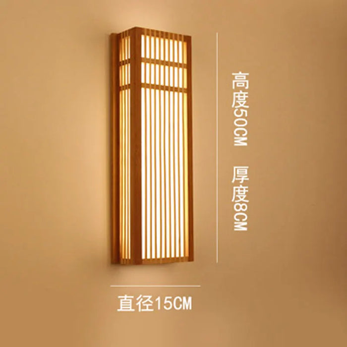 Applique murale LED en bambou naturel pour hôtel de luxe