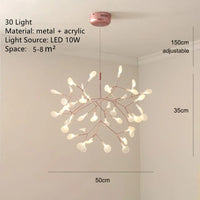 Lustre LED Modern Branché à Branches Rondes pour Suspension