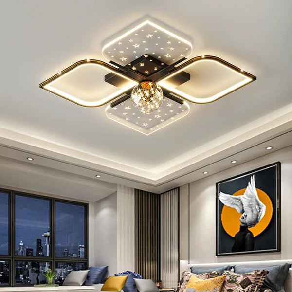 Lustre LED Modern Starry Sky Grass Blades Interior Lightning