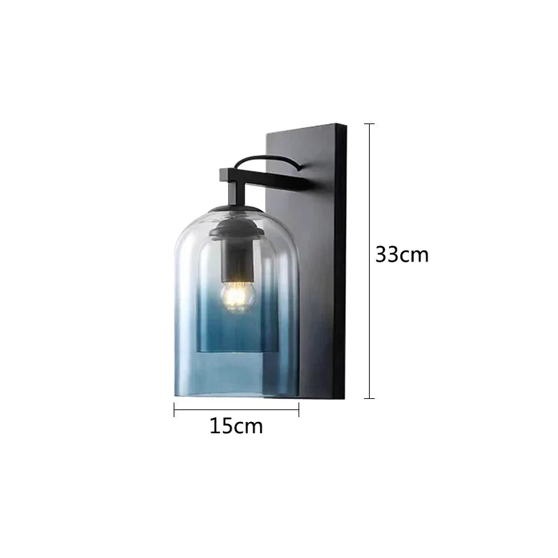 Applique murale loft en verre créatif pour un décor élégant