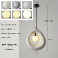 Nordique Suspension LED pour Salle à Manger - Collection Wabi Sabi