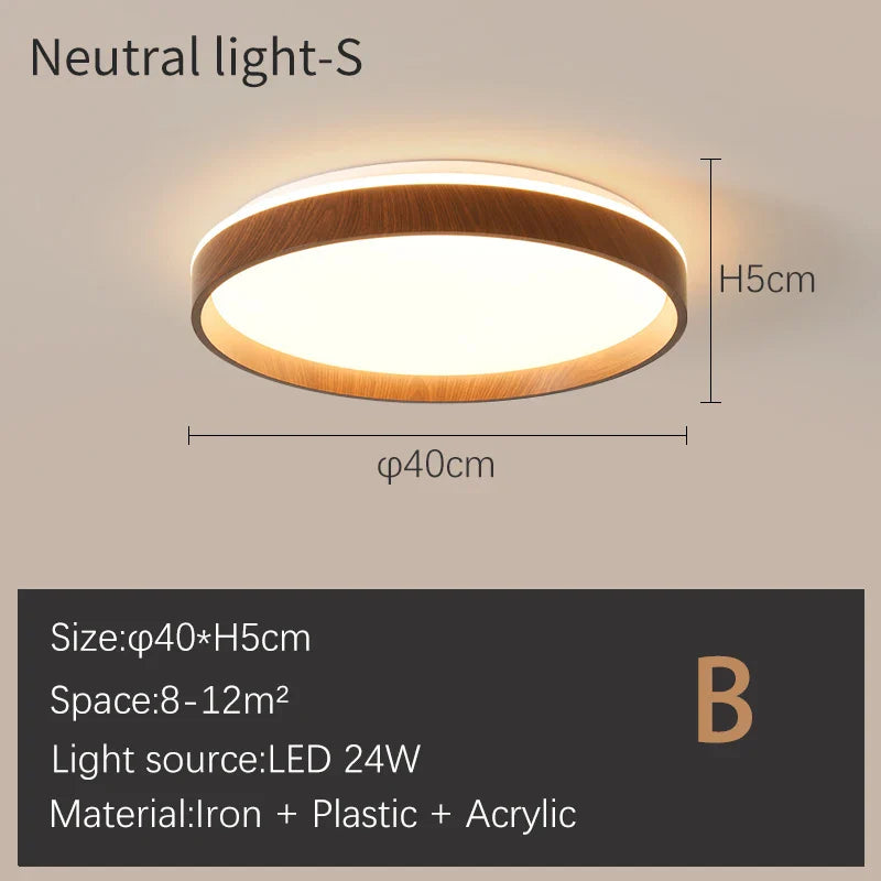 Plafonnier LED Moderne à Intensité Réglable.